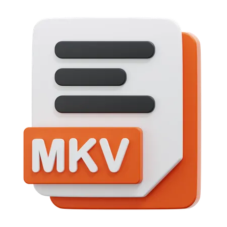 Archivo mkv  3D Icon