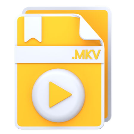 Archivo mkv  3D Icon