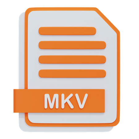 Archivo mkv  3D Icon