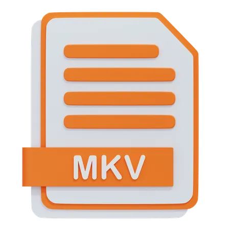 Archivo mkv  3D Icon