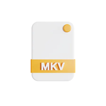 Archivo mkv  3D Icon