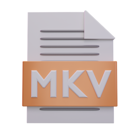 Archivo mkv  3D Icon