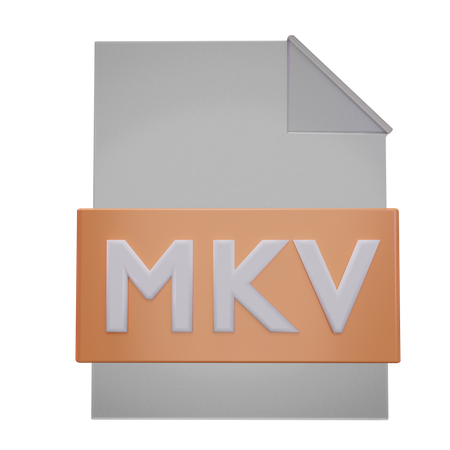 Archivo mkv  3D Icon