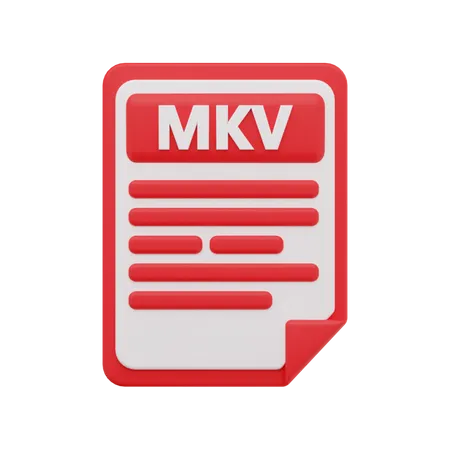 Archivo mkv  3D Icon