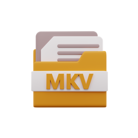 Archivo mkv  3D Icon