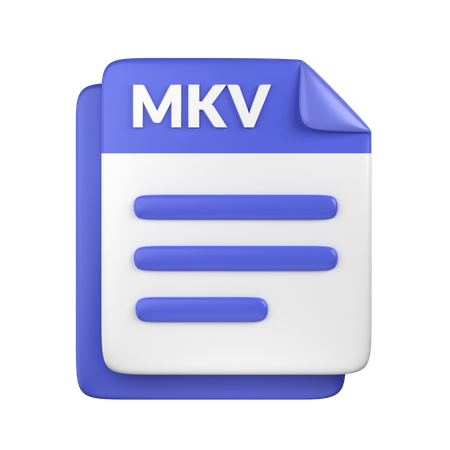 Archivo mkv  3D Icon