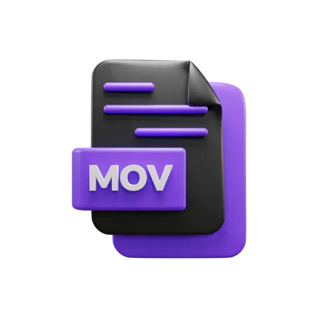 Archivo mov  3D Icon