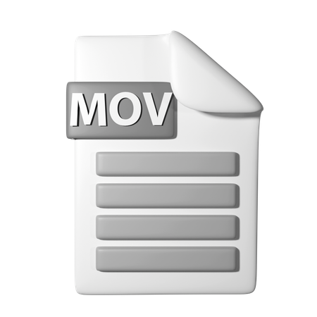 Archivo mov  3D Icon