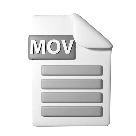 Archivo mov  3D Icon