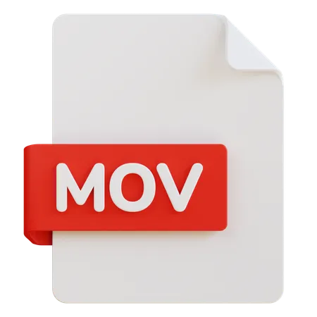 Archivo mov  3D Icon