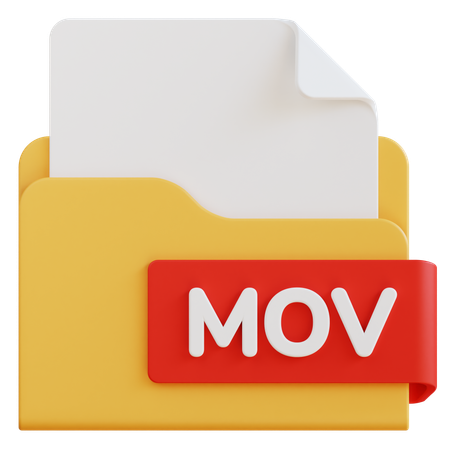 Archivo mov  3D Icon