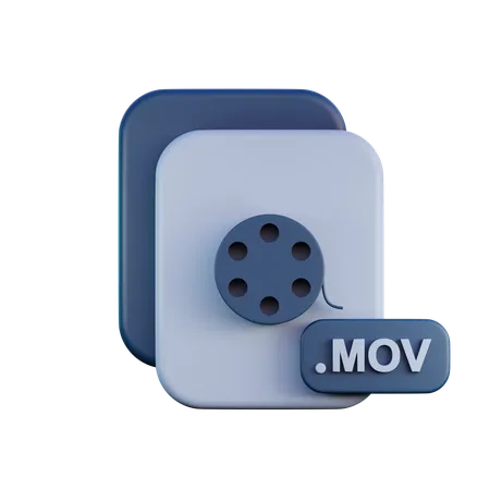 Archivo mov  3D Icon