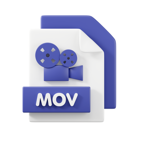 Archivo mov  3D Icon