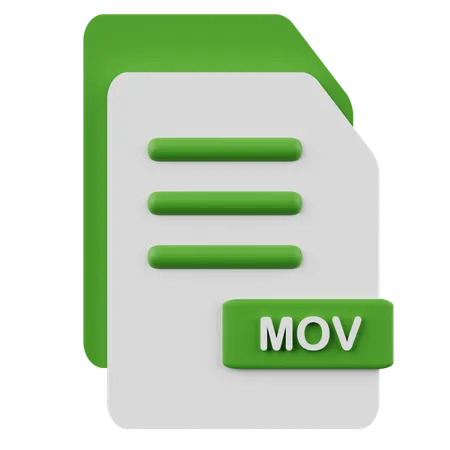 Archivo mov  3D Icon