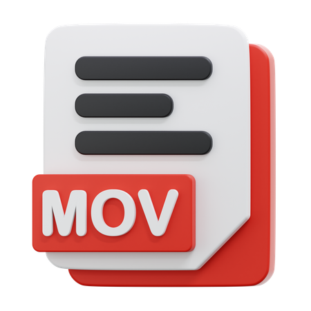 Archivo mov  3D Icon