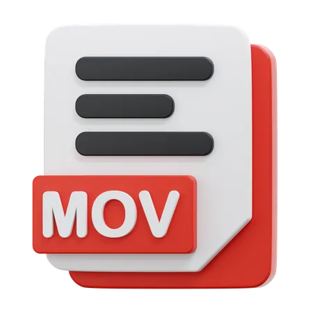 Archivo mov  3D Icon