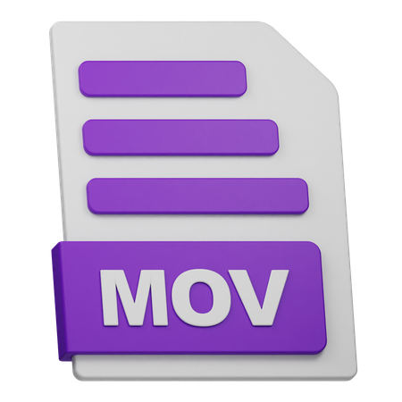 Archivo mov  3D Icon