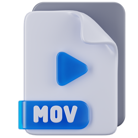 Archivo mov  3D Icon