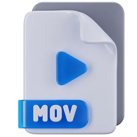 Archivo mov  3D Icon