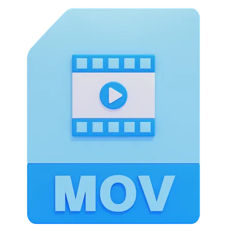 Archivo mov  3D Icon