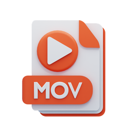 Archivo mov  3D Icon