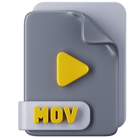 Archivo mov  3D Icon