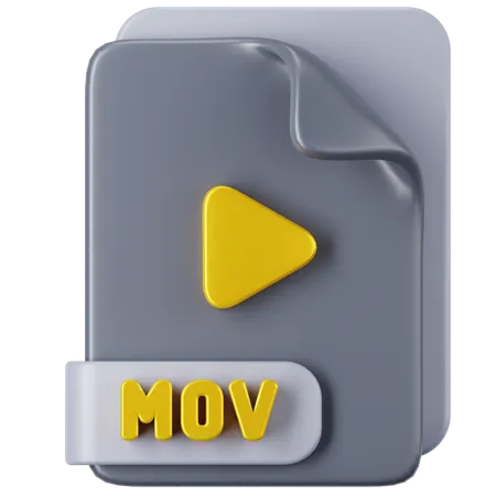 Archivo mov  3D Icon