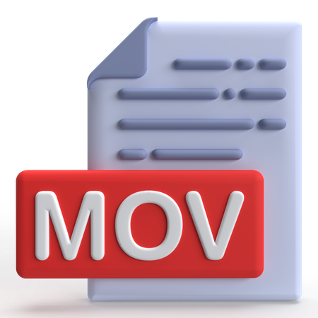 Archivo mov  3D Icon