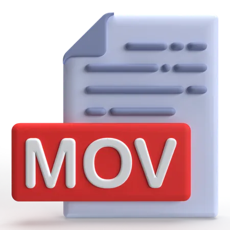 Archivo mov  3D Icon