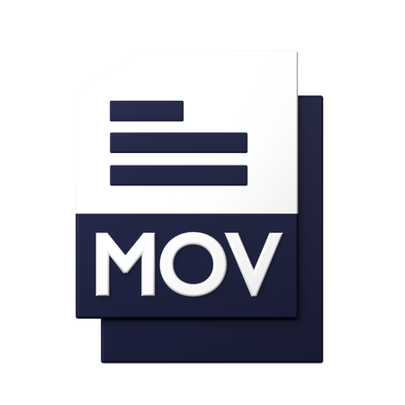 Archivo mov  3D Icon