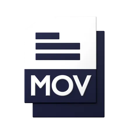 Archivo mov  3D Icon