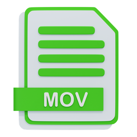 Archivo mov  3D Icon