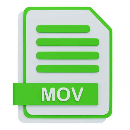 Archivo mov  3D Icon