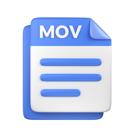 Archivo mov  3D Icon