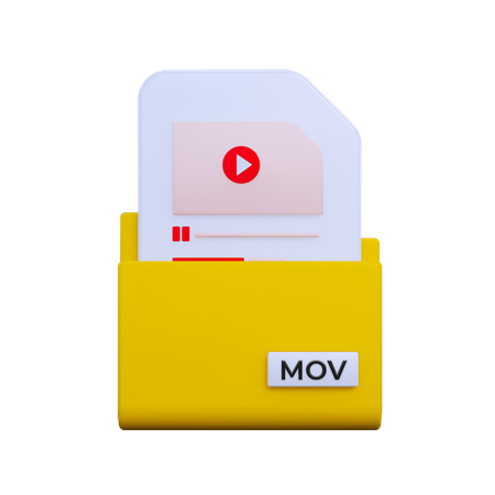 Archivo mov  3D Icon