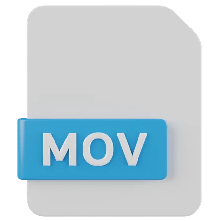 Archivo mov  3D Icon