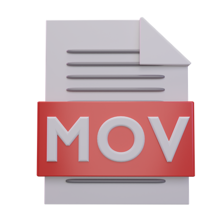 Archivo mov  3D Icon