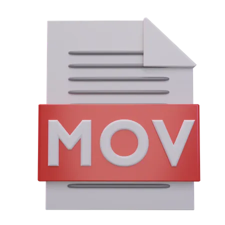 Archivo mov  3D Icon