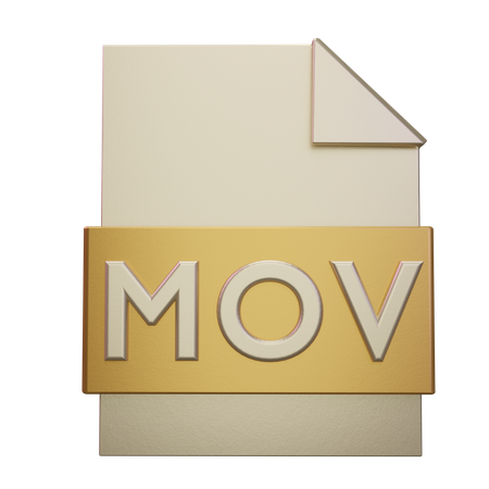 Archivo mov  3D Icon