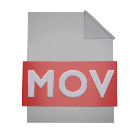 Archivo mov  3D Icon