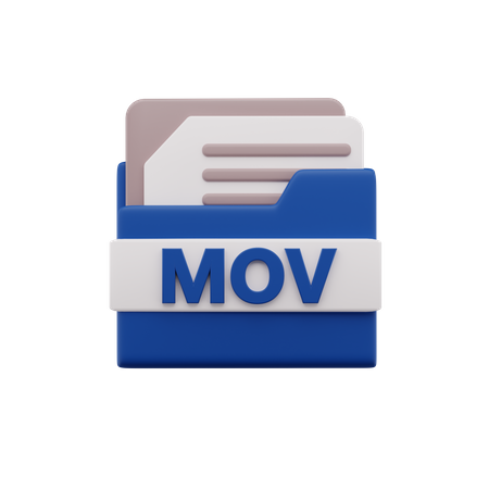 Archivo mov  3D Icon