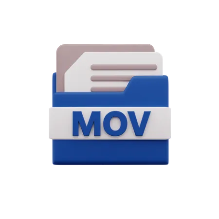 Archivo mov  3D Icon