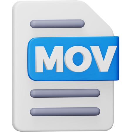 Archivo mov  3D Icon