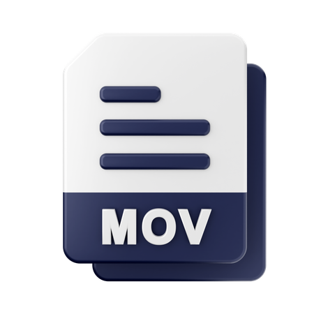 Archivo mov  3D Icon