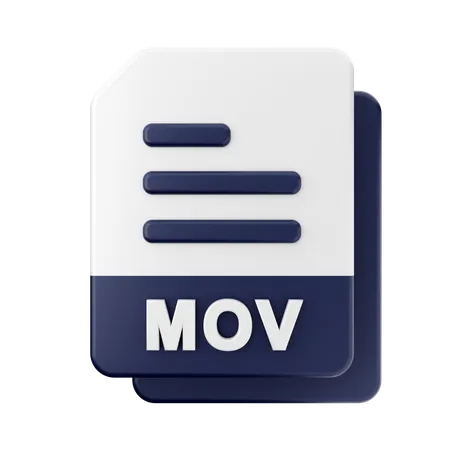 Archivo mov  3D Icon