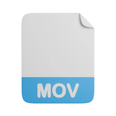 Extension De Archivo De Documento MOV 3D Icon