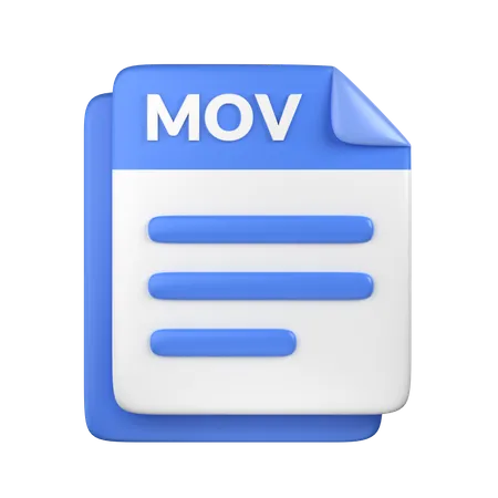 Archivo mov  3D Icon