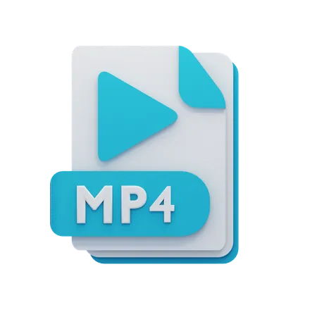 Archivo mp4  3D Icon