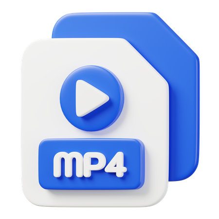 Archivo mp4  3D Icon