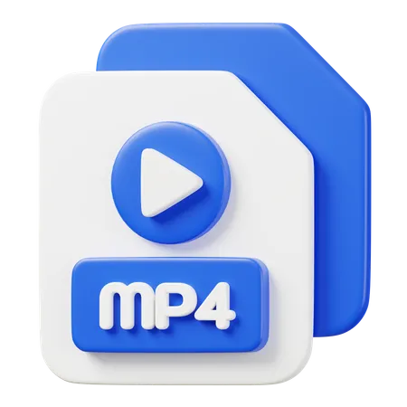 Archivo mp4  3D Icon